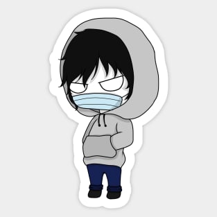 creepypasta jeff the killer chibi Sticker